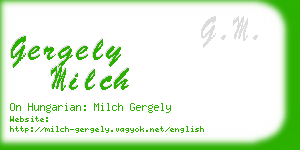 gergely milch business card